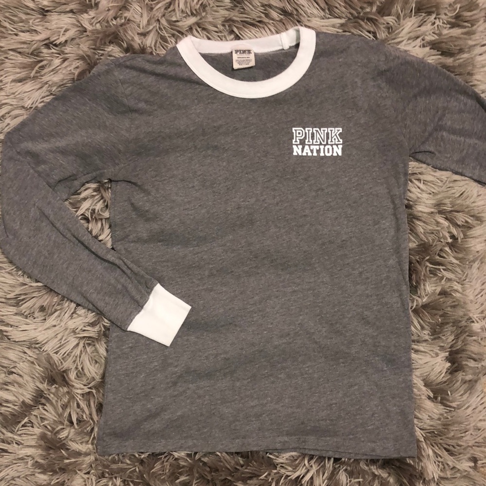 !! BFO 🏷 PINK Grey Long Sleeve